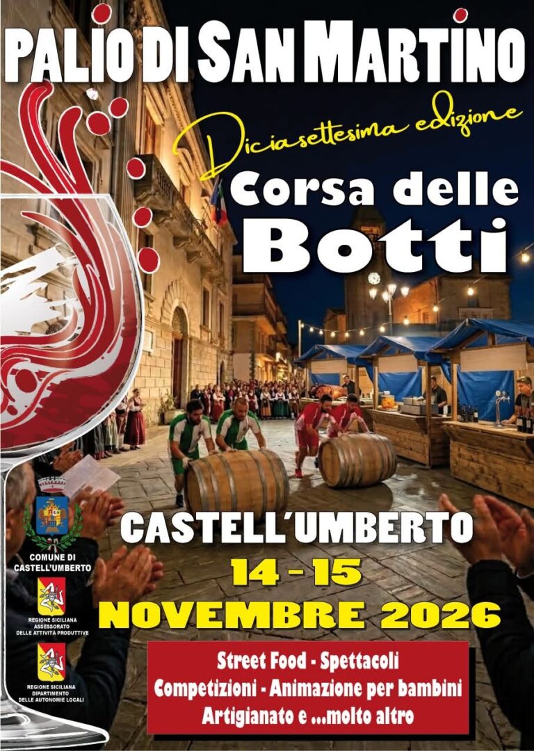 Castell’Umberto in festa: la 17ª edizione del Palio di San Martino celebra i sapori e i profumi dei Nebrodi!
